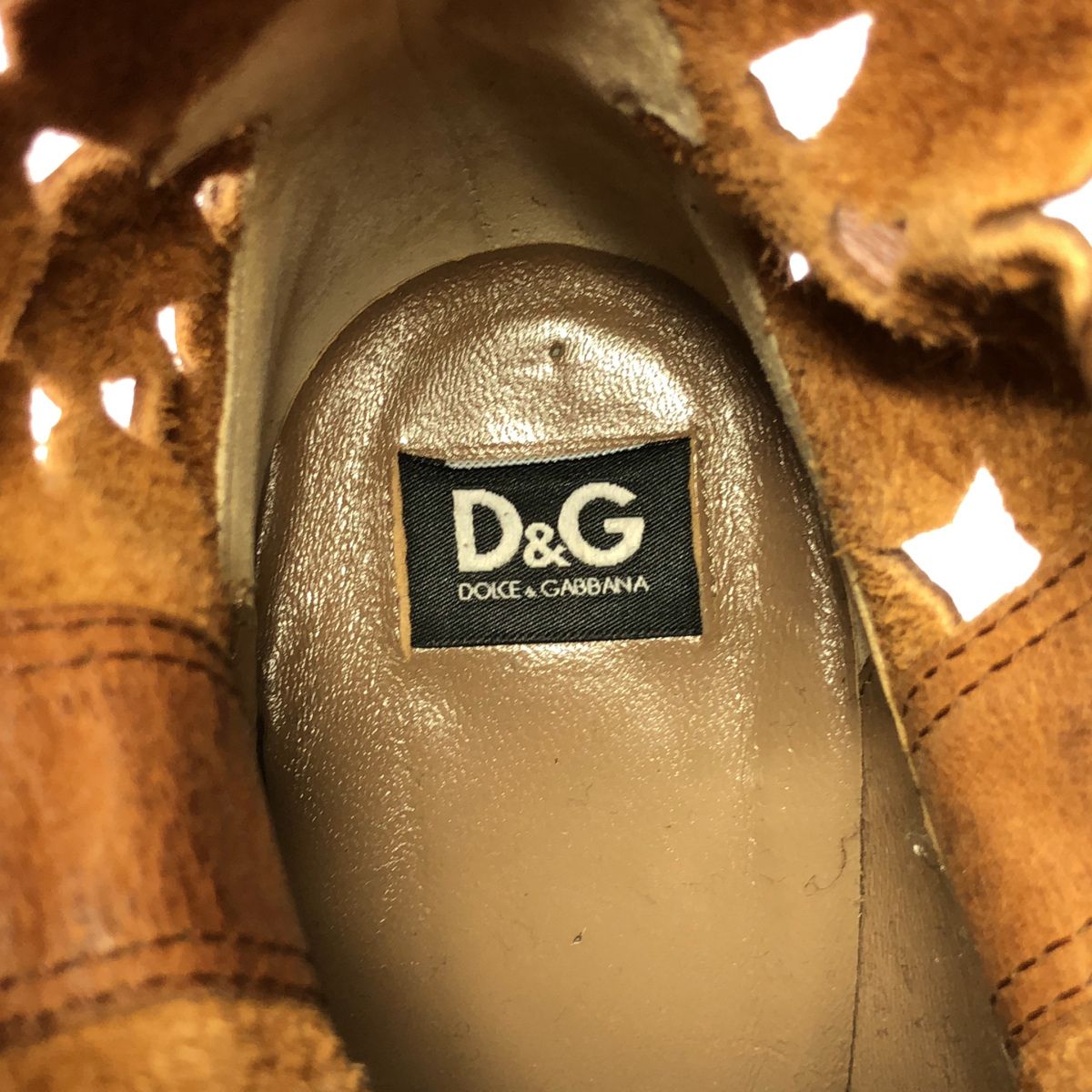 Dolce & Gabbana D&G & Cutwa Cles the Studded Western Boots Brown — view 5