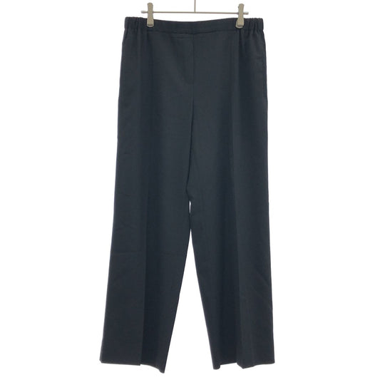 Hermes Wool Stretch Wide Trousers Pants Black 42