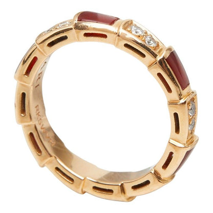Bvlgari Serpenti Vipa Ring 50 18k Pink Gold