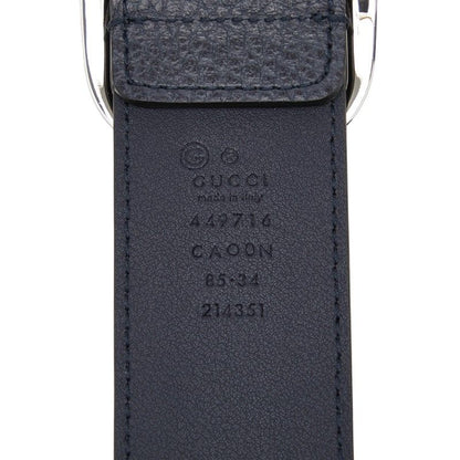 Gucci Belt 85 34 Navy Leather — view 6