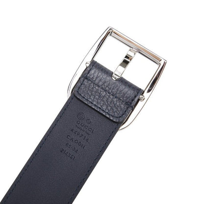 Gucci Belt 85 34 Navy Leather — view 4