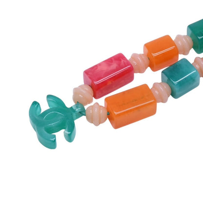 Chanel CC Logo Necklace Plastic Candy Color Multicolor Stone — view 6