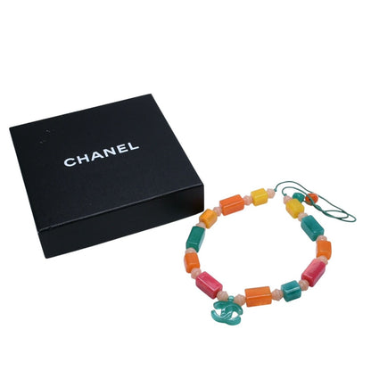 Chanel CC Logo Necklace Plastic Candy Color Multicolor Stone
