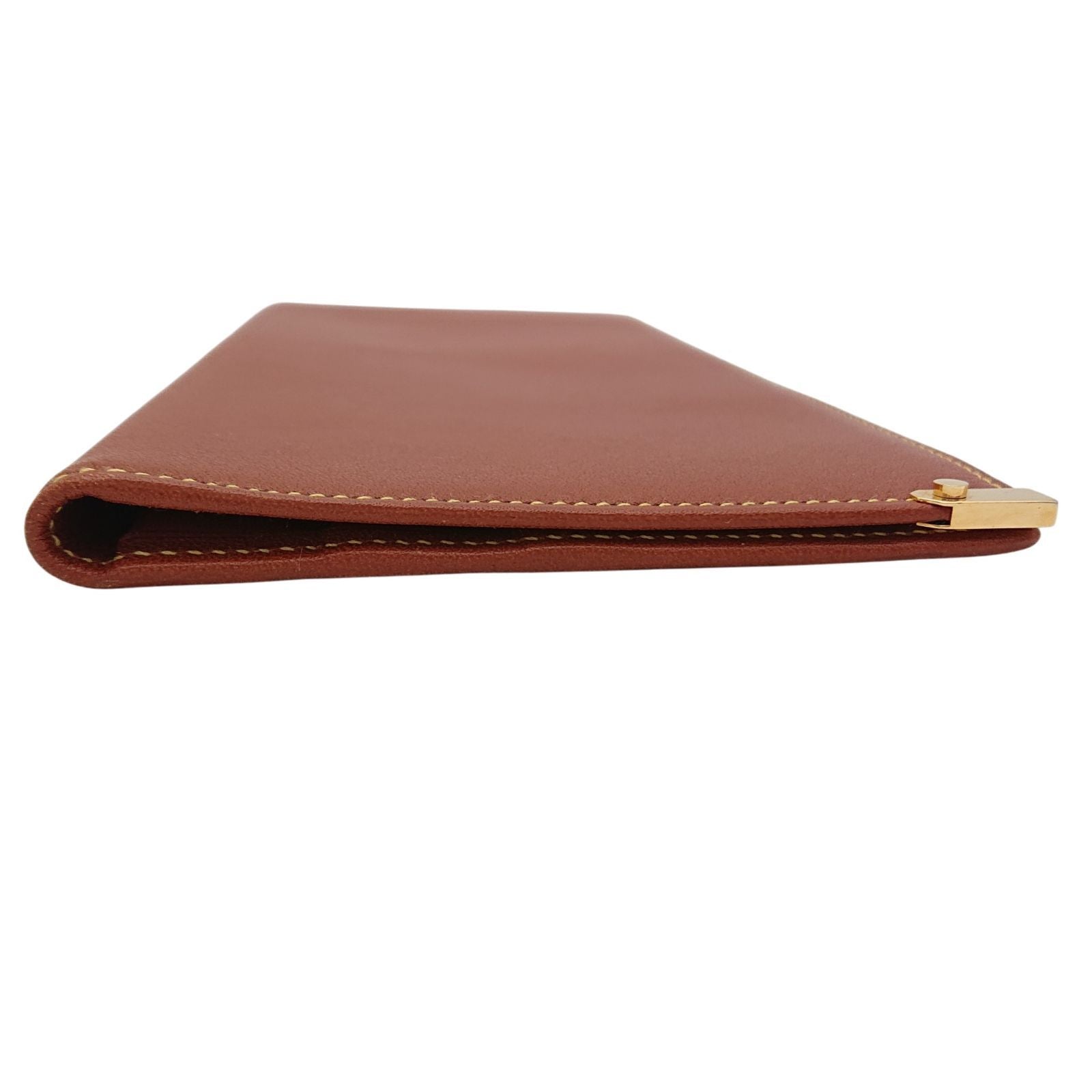 Loewe Vintage Long Bill Purse Brown No Coin Slim Protective Cloth — view 5