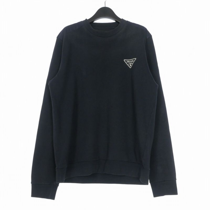 Prada Triangle Logo Sweatshirt Long Sleeve XL Navy