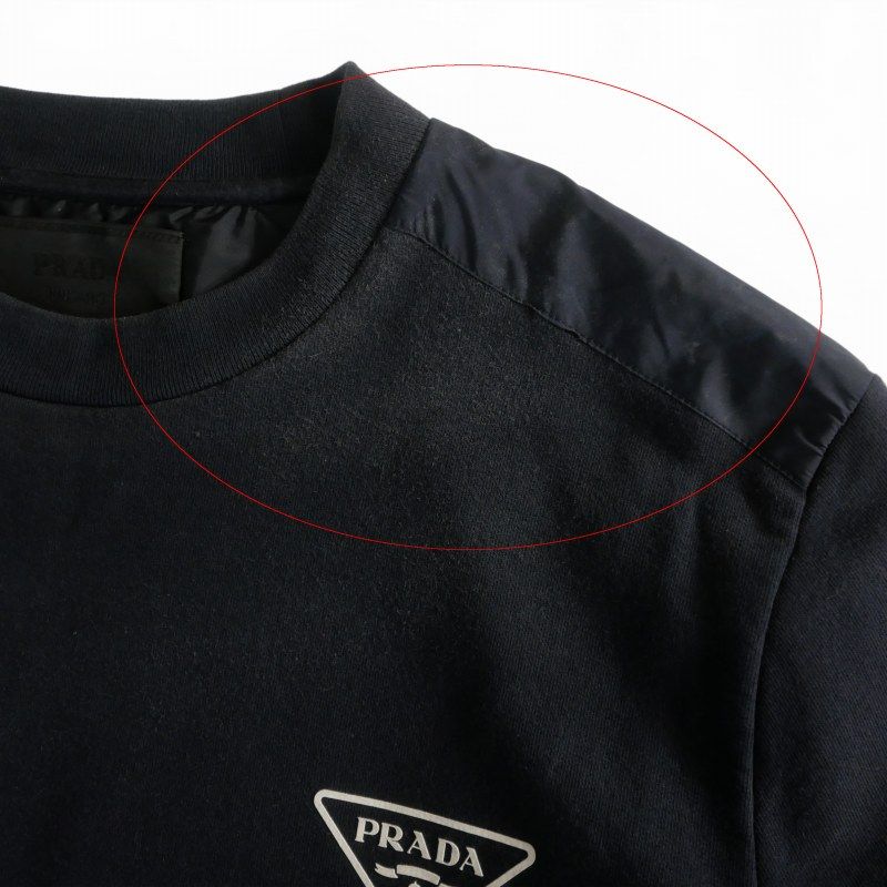 Prada Triangle Logo Sweatshirt Long Sleeve XL Navy — view 6