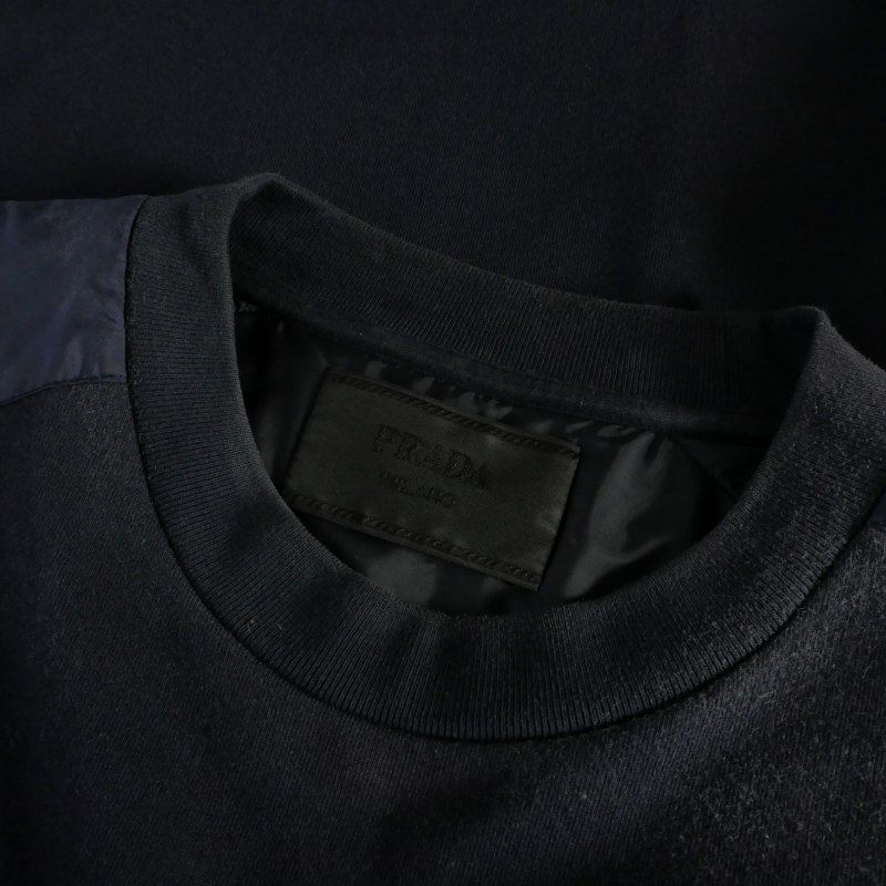 Prada Triangle Logo Sweatshirt Long Sleeve XL Navy — view 8