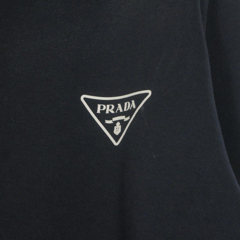 Prada Triangle Logo Sweatshirt Long Sleeve XL Navy — view 5