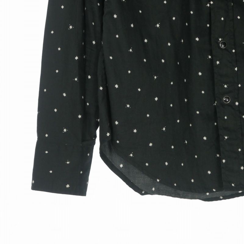 Saint Laurent Paris Eddie Era Allover Pattern Long Sleeve Shirt XS Black — view 4