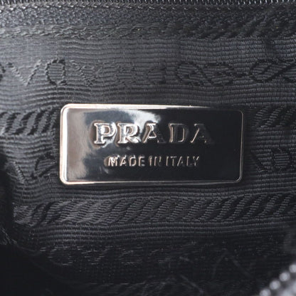 Prada Tessuto Nylon Triangle Logo Khaki Leather Shoulder Bag Crossbody Messenger — view 8