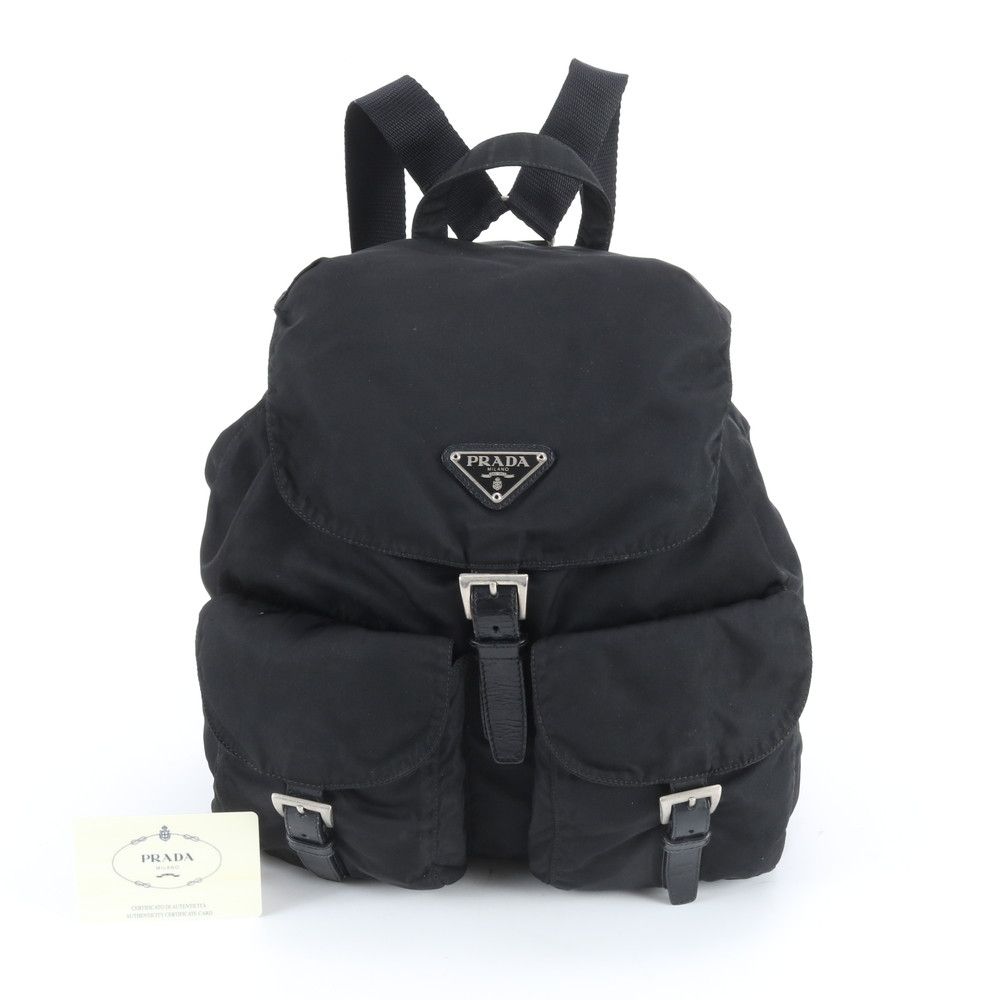 Prada Tessuto Nylon Triangle Logo Backpack Rnm