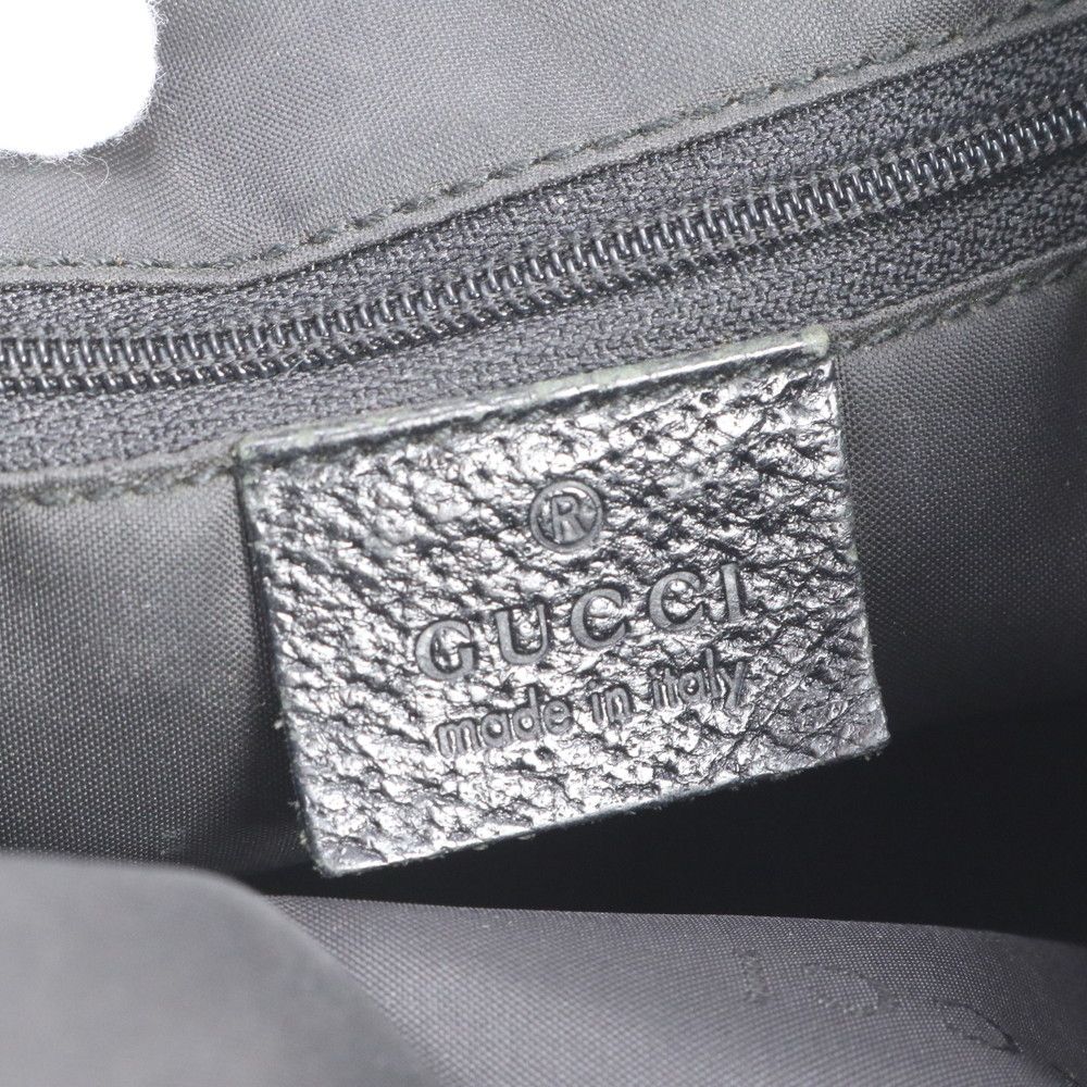 Gucci Jackie Leather Shoulder Bag Hand Black Enm — view 9