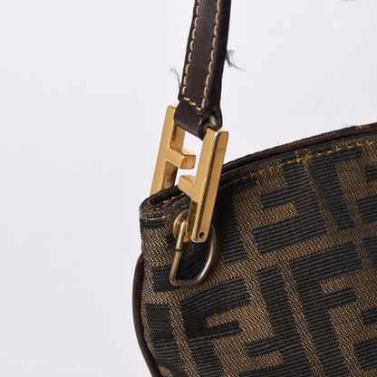 Fendi Zucca Pattern Shoulder Bag Brown Gold — view 4