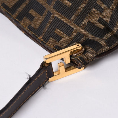Fendi Zucca Pattern Shoulder Bag Brown Gold — view 5