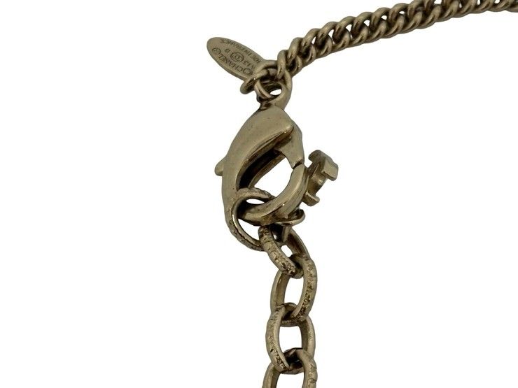 Chanel Necklace CC Logo Champagne Gold Metal Faux Pearl — view 6