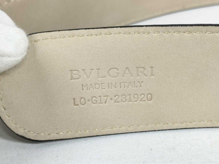 Bvlgari Belt Man Black Gray Silver — view 5