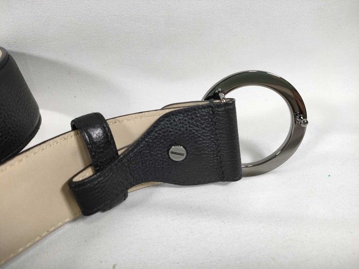 Bvlgari Belt Man Black Gray Silver — view 7