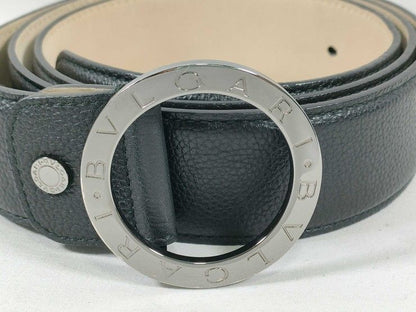 Bvlgari Belt Man Black Gray Silver — view 2