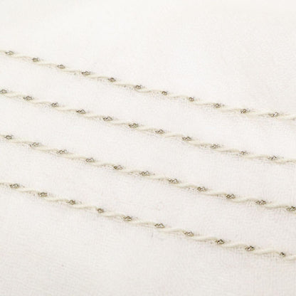 Chanel CC Logo Chain Embroidery Wool Scarf — view 5