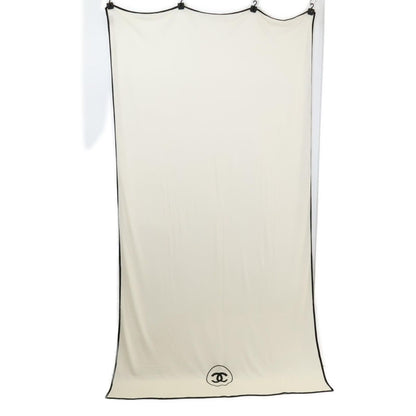 Chanel CC Logo Embroidery Cashmere Silk Scarf