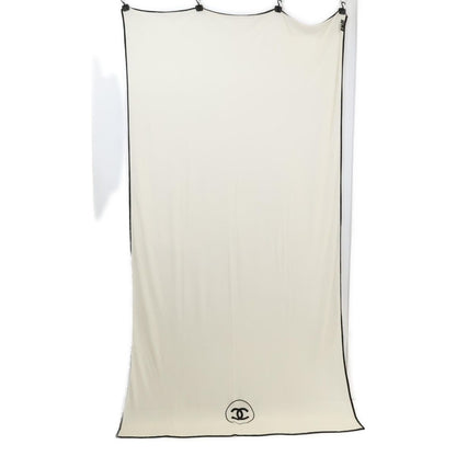 Chanel CC Logo Embroidery Cashmere Silk Scarf — view 2