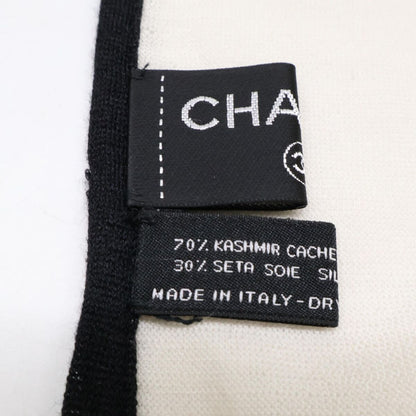 Chanel CC Logo Embroidery Cashmere Silk Scarf — view 4