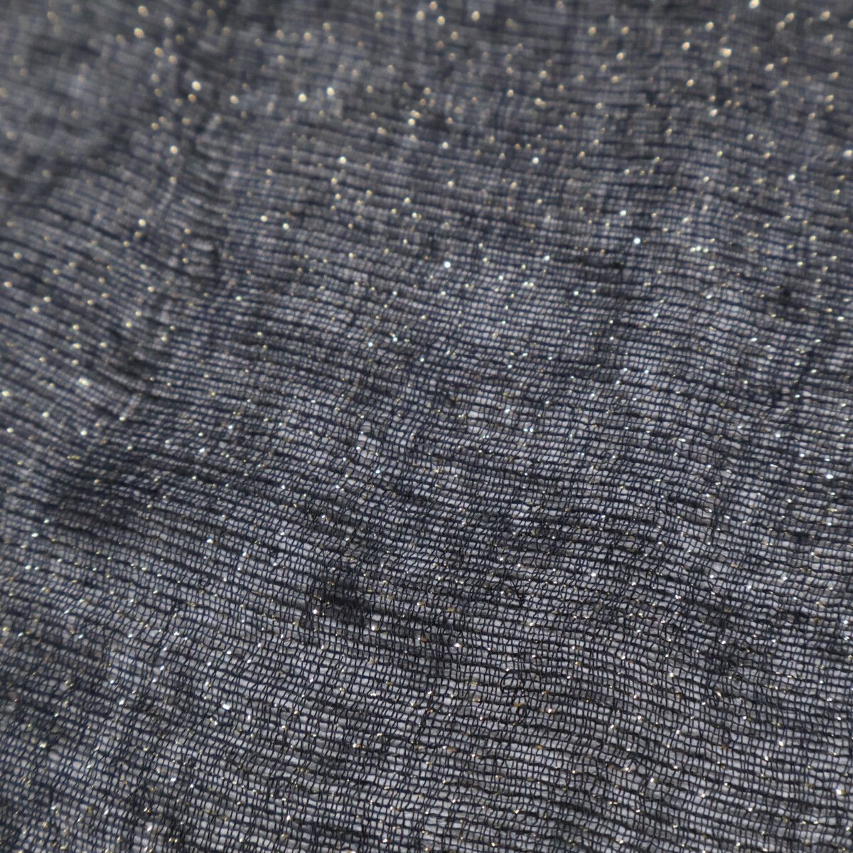 Chanel CC Logo Gold Glitter Embroidery Cashmere Blend Scarf — view 4