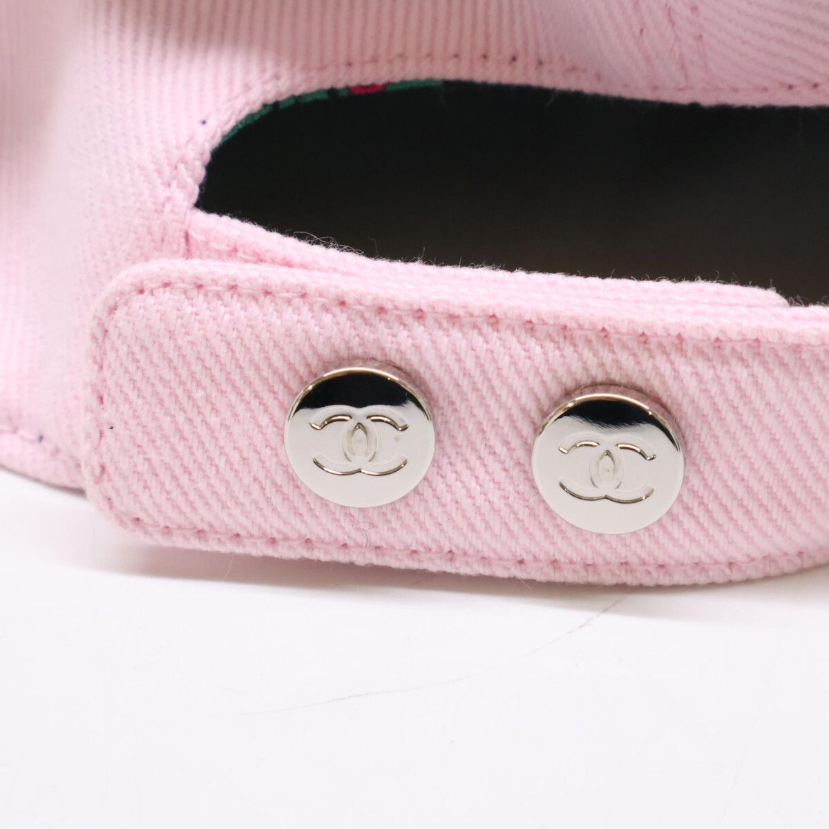 Chanel CC Logo Cotton Silk Classic Baseball Cap Hat — view 9