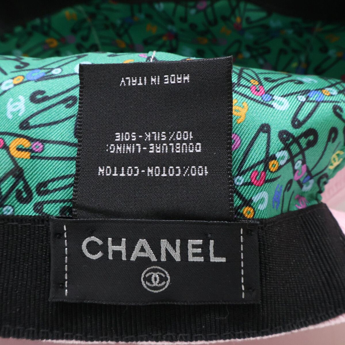 Chanel CC Logo Cotton Silk Classic Baseball Cap Hat — view 7