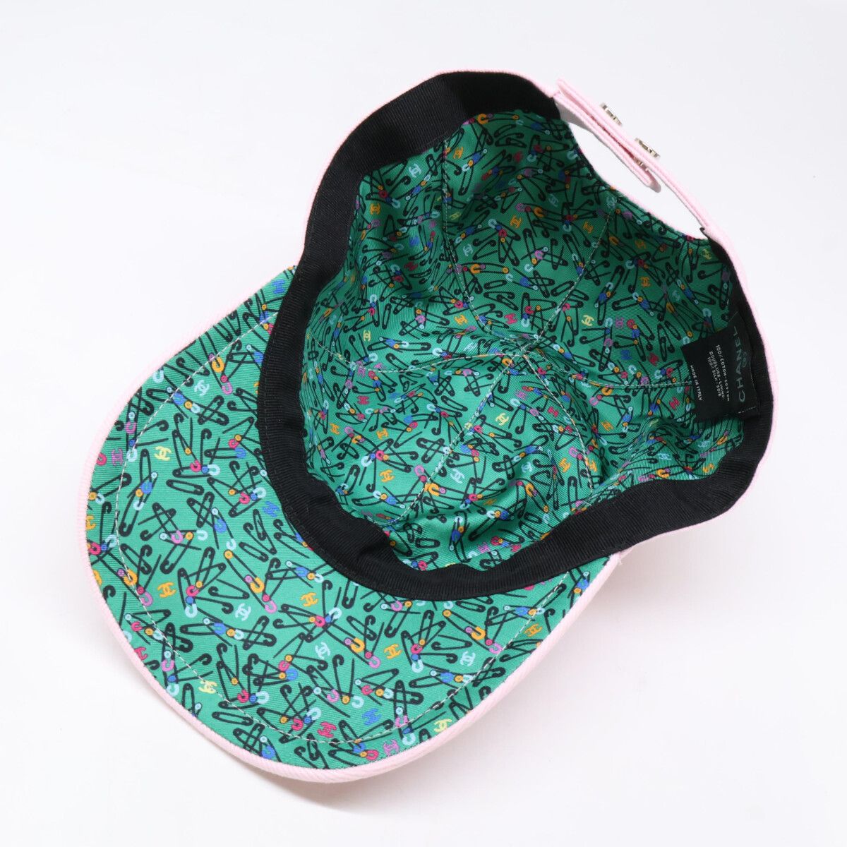 Chanel CC Logo Cotton Silk Classic Baseball Cap Hat — view 8