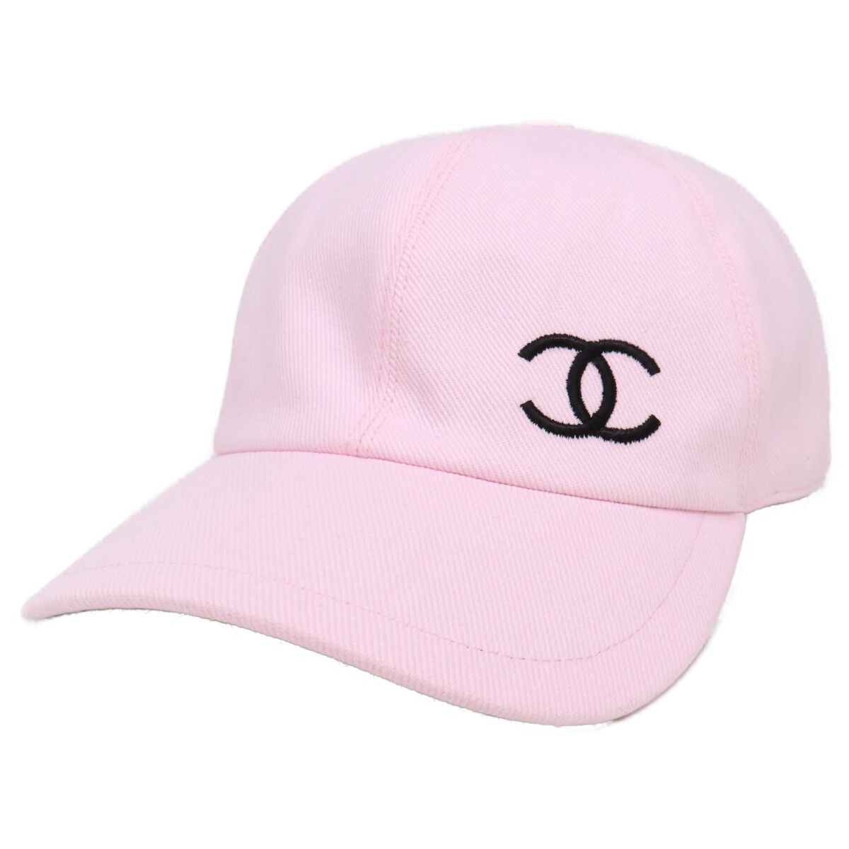 Chanel CC Logo Cotton Silk Classic Baseball Cap Hat