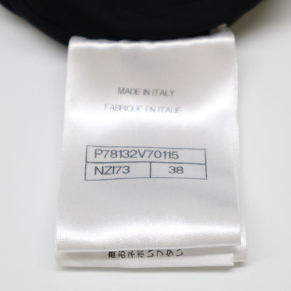 Chanel Velour Line Stone CC Logo Allover Pattern Short Sleeve Top 38 — view 6