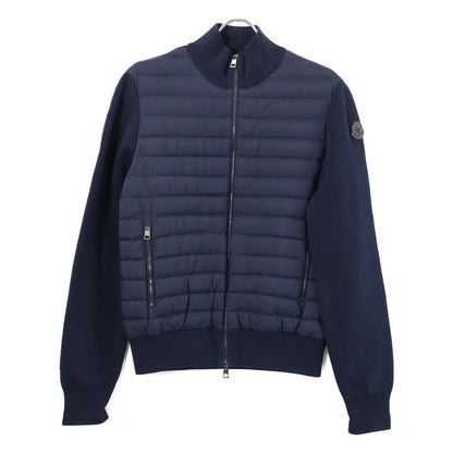 Moncler Cardigan Tricot Knit Down Jacket Contrast Zip Up