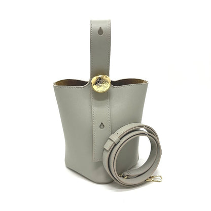 Loewe Shoulder Bag Pebble Leather Gray