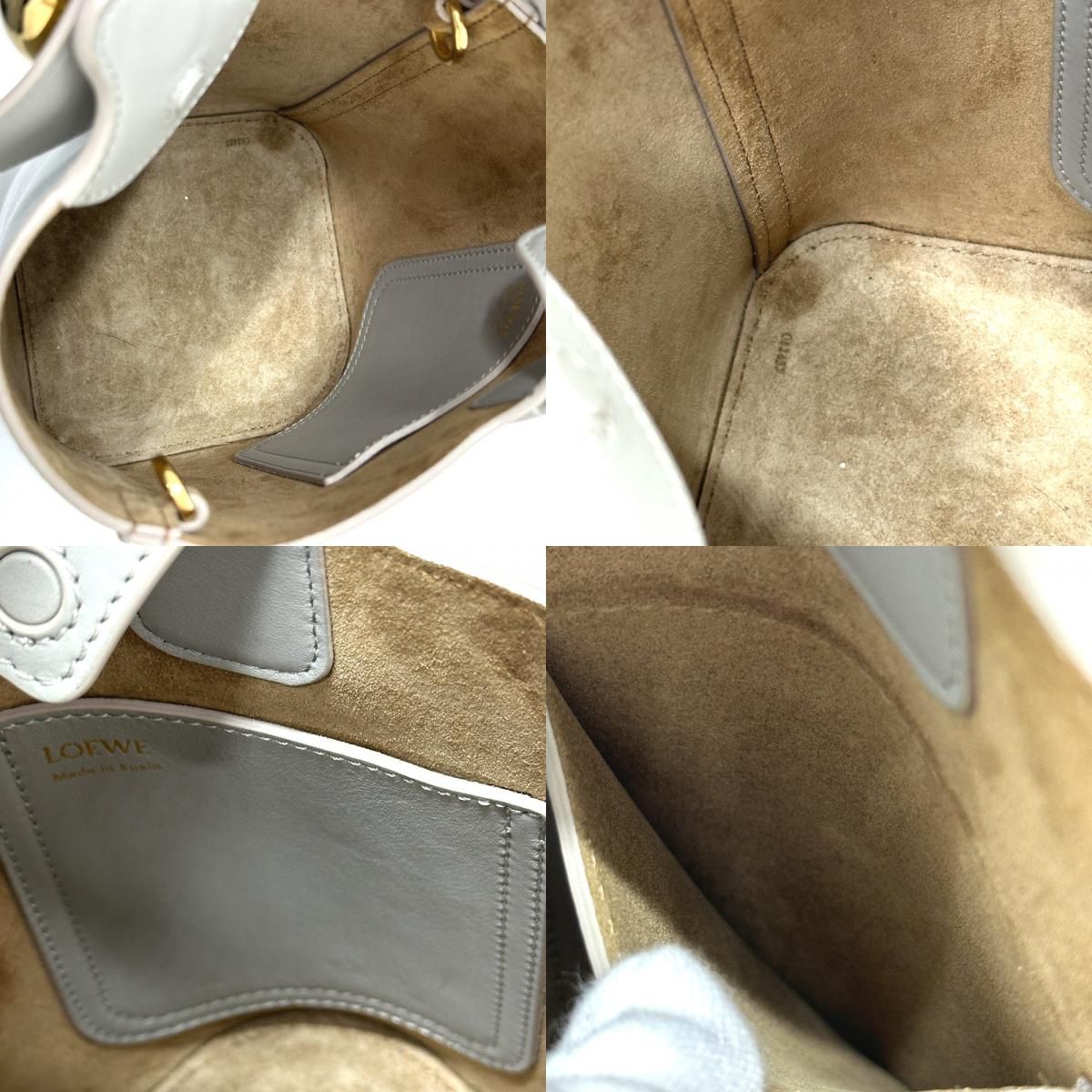 Loewe Shoulder Bag Pebble Leather Gray — view 8