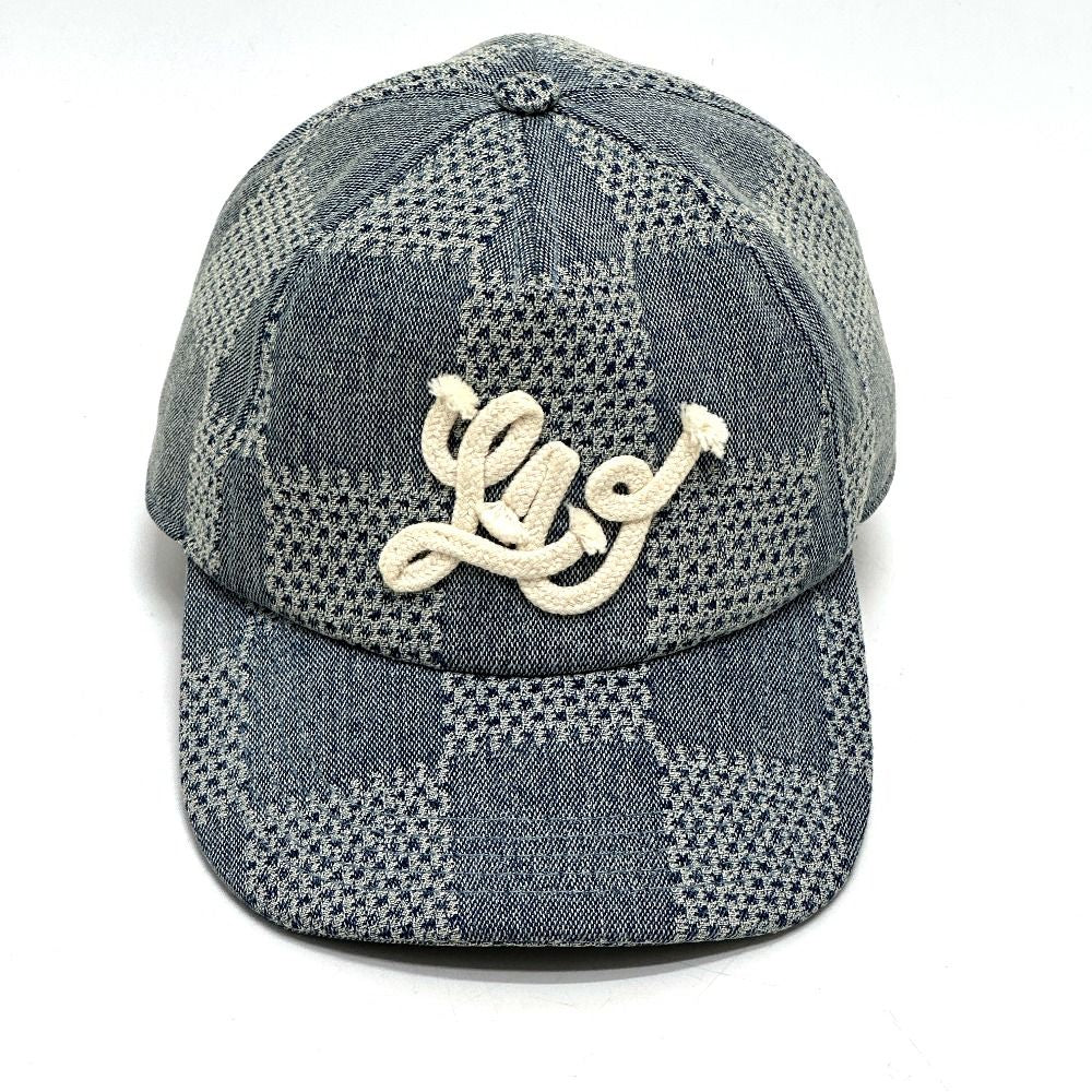 Louis Vuitton Cap Damier Denim Blue Hat — view 3