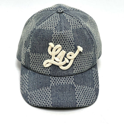 Louis Vuitton Cap Damier Denim Blue Hat — view 3