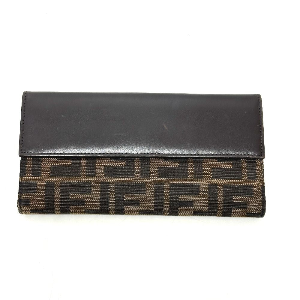 Fendi Wallet Zucca Canvas Leather Brown — view 2