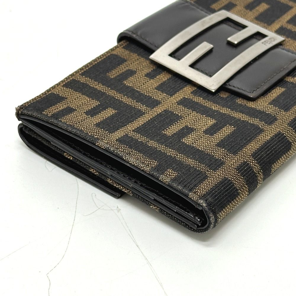 Fendi Wallet Zucca Canvas Leather Brown — view 3