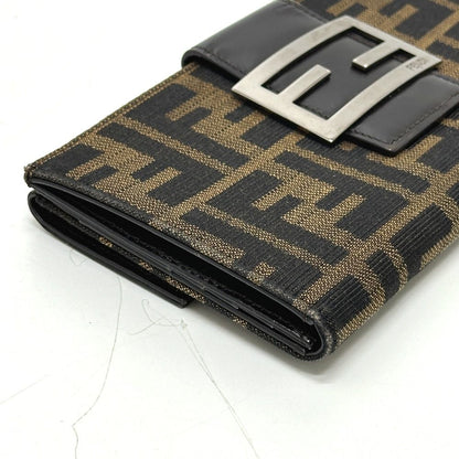 Fendi Wallet Zucca Canvas Leather Brown — view 3