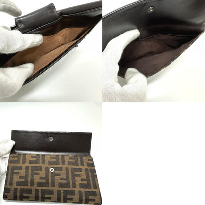 Fendi Wallet Zucca Canvas Leather Brown — view 9
