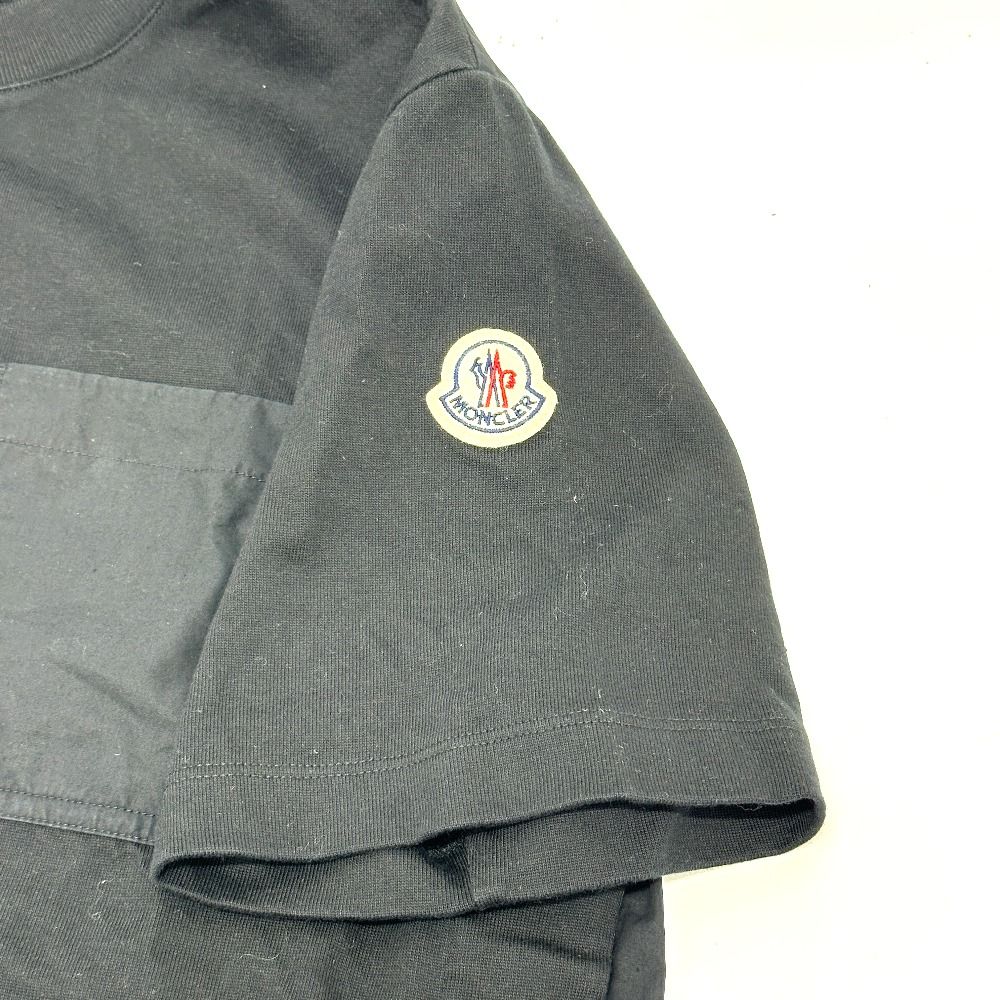 Moncler Short Sleeve T-Shirt Chest Pocket Cotton Black — view 4