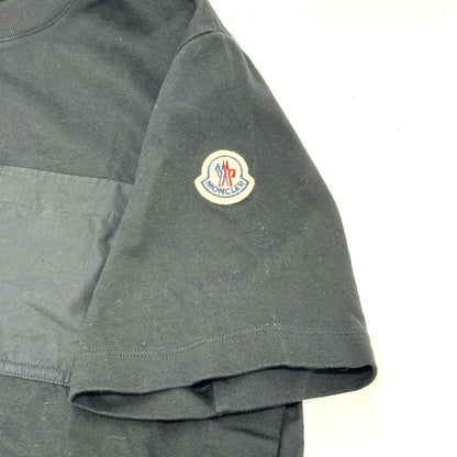 Moncler Short Sleeve T-Shirt Chest Pocket Cotton Black — view 4