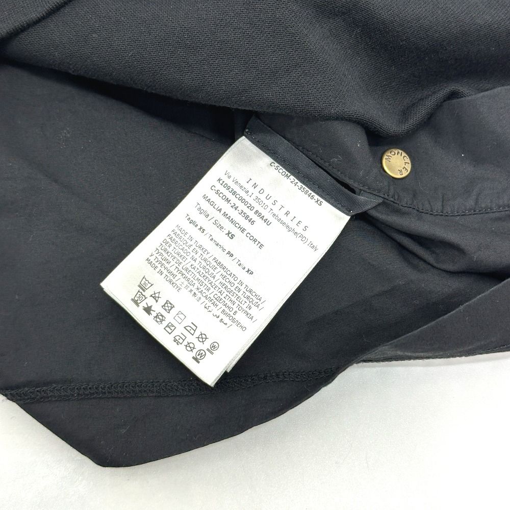Moncler Short Sleeve T-Shirt Chest Pocket Cotton Black — view 8