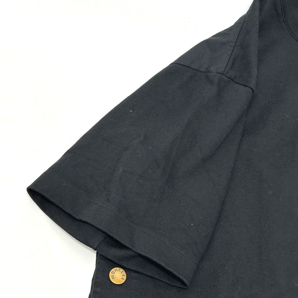 Moncler Short Sleeve T-Shirt Chest Pocket Cotton Black — view 5