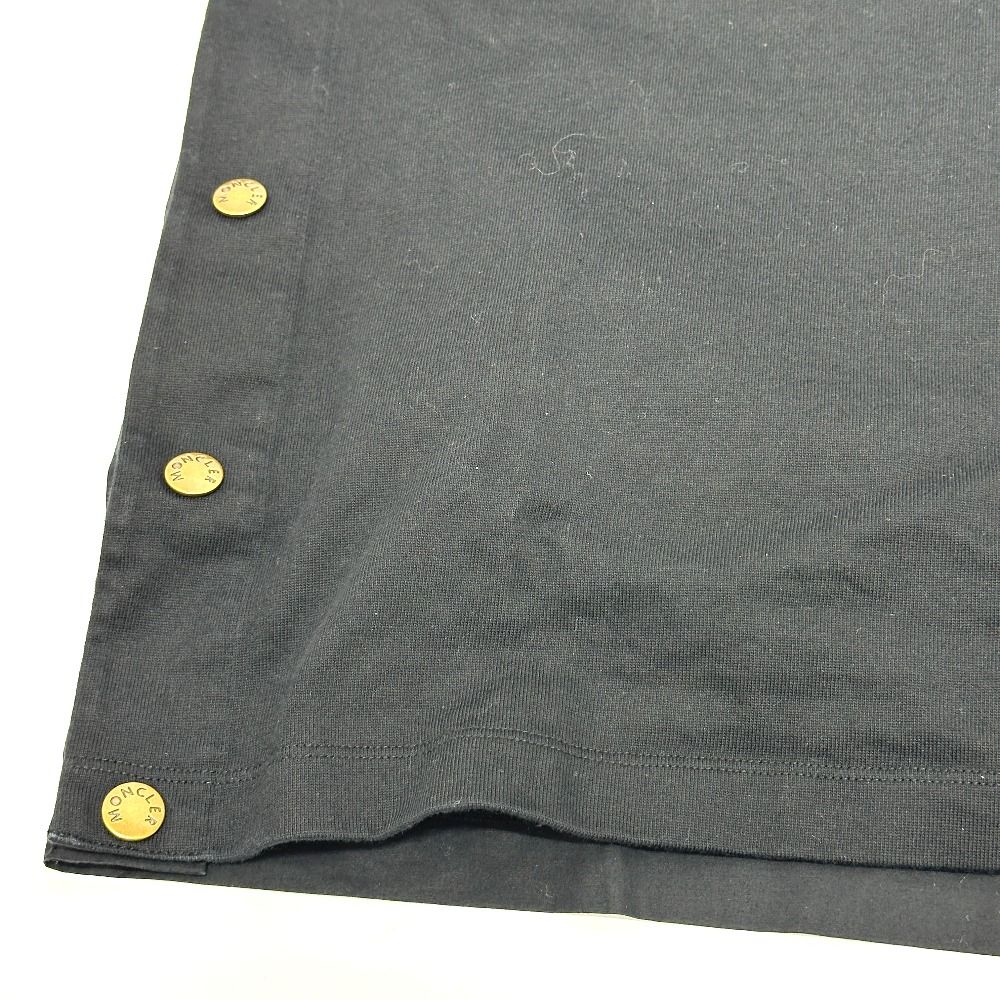 Moncler Short Sleeve T-Shirt Chest Pocket Cotton Black — view 7