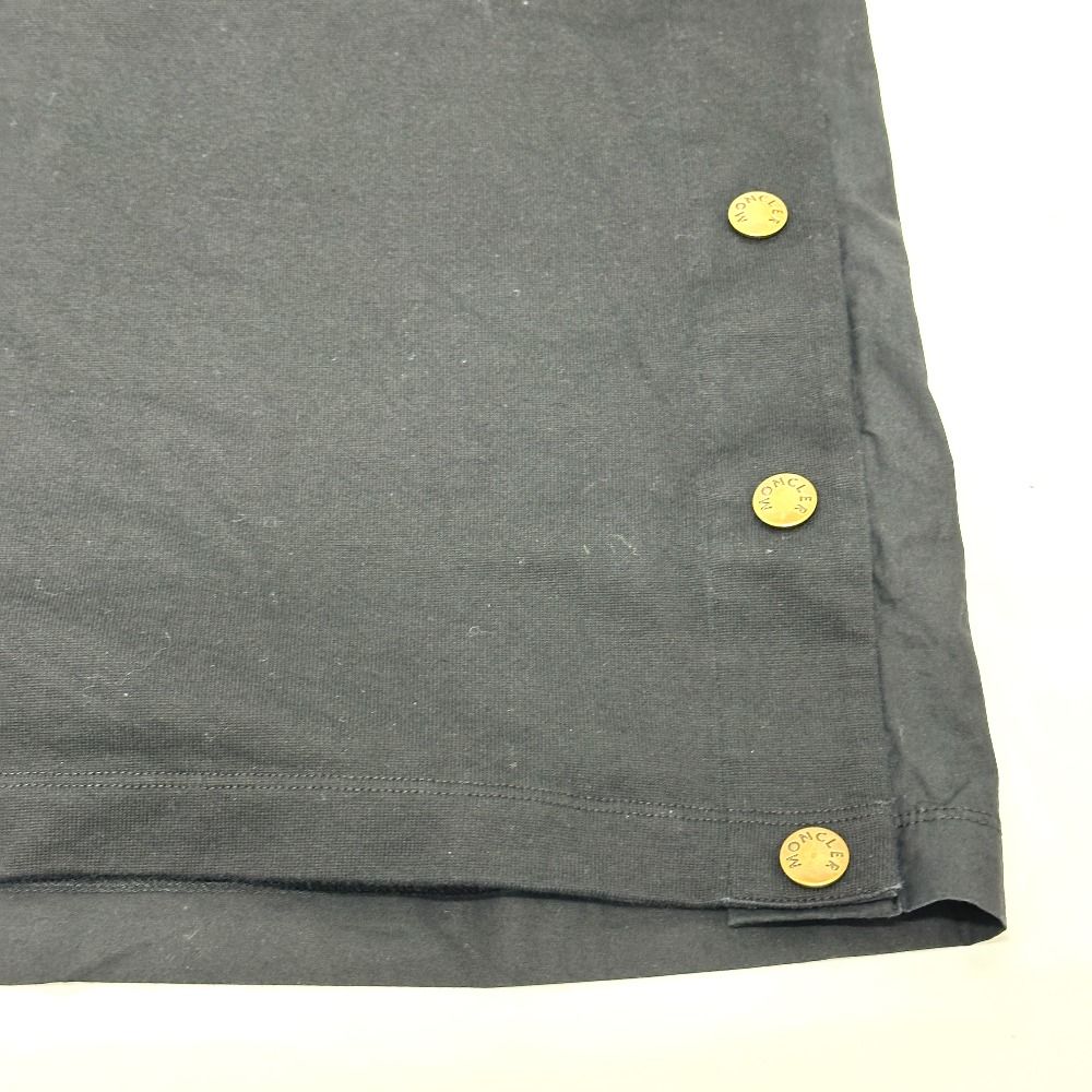 Moncler Short Sleeve T-Shirt Chest Pocket Cotton Black — view 6