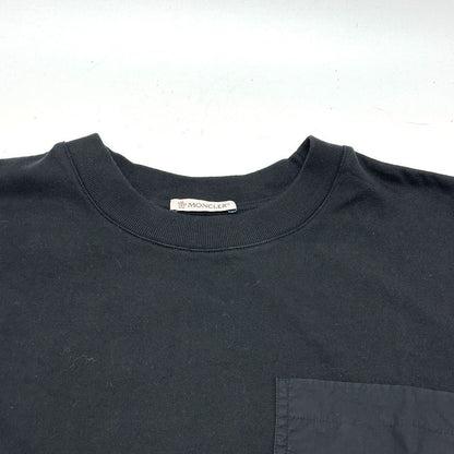 Moncler Short Sleeve T-Shirt Chest Pocket Cotton Black — view 3