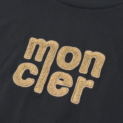 Moncler Short Sleeve T-Shirt Logo Cotton Black — view 7