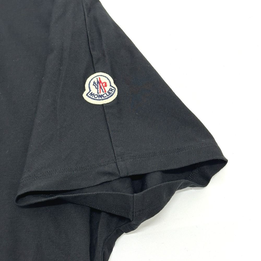 Moncler Short Sleeve T-Shirt Logo Cotton Black — view 6